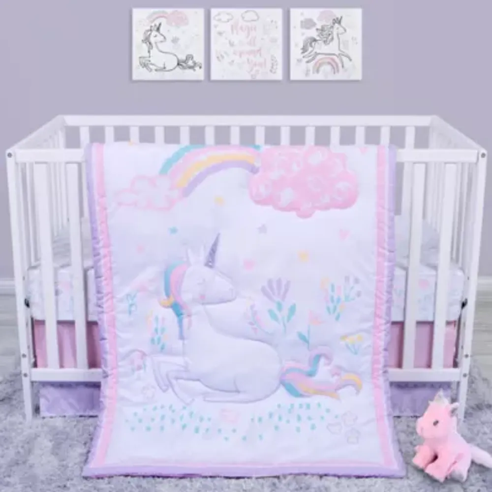 Sammy And Lou Sweet Unicorn 4-pc. Crib Bedding Set