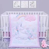 Sammy And Lou Sweet Unicorn 4-pc. Crib Bedding Set