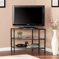 Namron Metal and Glass Corner TV Stand