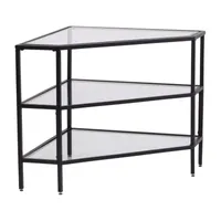 Namron Metal and Glass Corner TV Stand