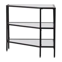 Namron Metal and Glass Corner TV Stand