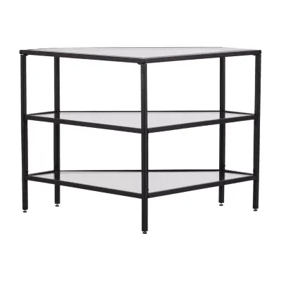 Namron Metal and Glass Corner TV Stand