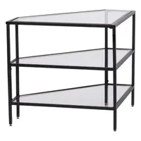 Namron Metal and Glass Corner TV Stand