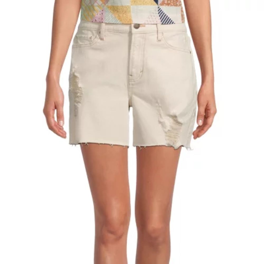 a.n.a Womens High Rise Denim Short