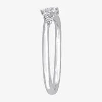 Womens 1/10 CT. T.W. Mined White Diamond Sterling Silver Delicate Stackable Ring