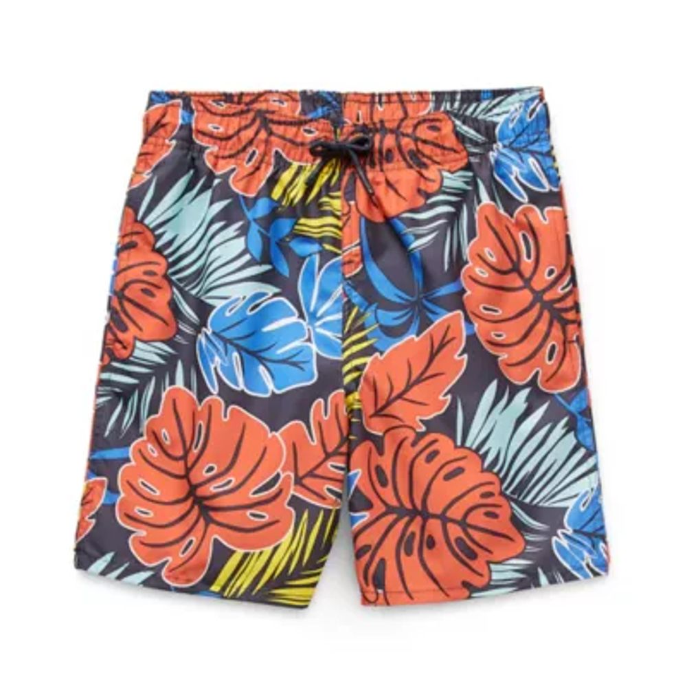 Thereabouts Little & Big Boys With Boxer Brief Liner Swim Trunks