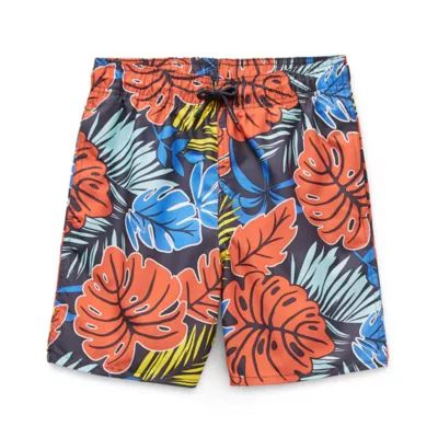 Thereabouts Little & Big Boys With Boxer Brief Liner Swim Trunks