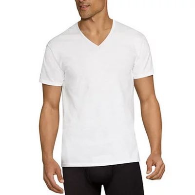 Hanes Fresh Iq Mens 5 Pack Short Sleeve V Neck T-Shirt Big and Tall