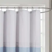 510 Design Lynda Printed And Embroidered Shower Curtain