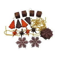 125ct Chocolate Brown and Burnt Orange Shatterproof 4-Finish Christmas Ornaments 5.5'' (140mm)