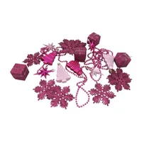 125ct Bubblegum Pink Shatterproof 4-Finish Christmas Ornaments 5.5'' (140mm)