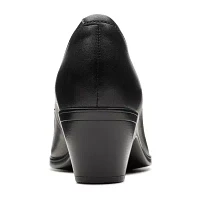 Clarks Womens Emily Ruby Block Heel Pumps