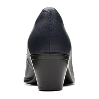 Clarks Womens Emily Ruby Block Heel Pumps