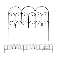 Net Health Shops Border Fence Panels 5-Piece Metal Yard Stake