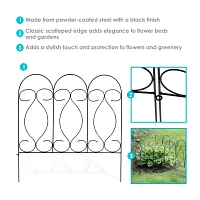 Net Health Shops Border Fence Panels 5-Piece Metal Yard Stake
