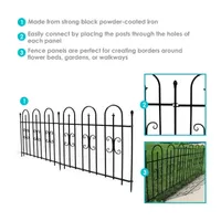 Net Health Shops Border Fence Panels Metal 2-pc. Garden Trellis