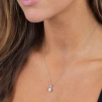 Diamond Blossom Womens 1/ CT. T.W. Natural White Diamond 10K Gold Round Pendant Necklace