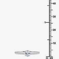 I Said Yes (H-I / Si2-I1) Womens 1/4 CT. Lab Grown White Diamond Sterling Silver Oval Solitaire Engagement Ring