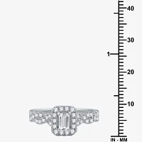 Signature By Modern Bride (H-I / I1) Womens 1 1/4 CT. T.W. Lab Grown White Diamond 10K Gold Side Stone Crossover Engagement Ring