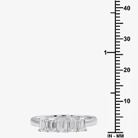 H-I / Si1-Si2) 2.5MM 1 CT. T.W. Lab Grown White Diamond 10K Gold 5-Stone Anniversary Band