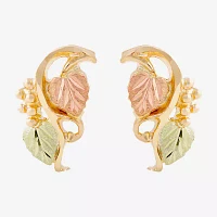 10K Tri-Color Gold 14.5mm Stud Earrings