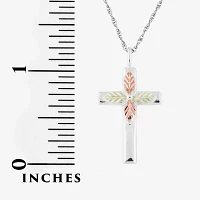 Womens Sterling Silver Cross Pendant Necklace