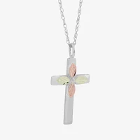 Womens Sterling Silver Cross Pendant Necklace