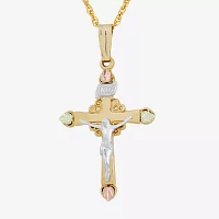 Crucifix Womens Sterling Silver Cross Pendant