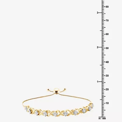 1/4 CT. T.W. Lab Grown White Diamond 14K Two Tone Gold Over Silver Sterling Silver Bolo Bracelet