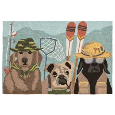 Liora Manne Frontporch Fishing Patrol Hand Tufted Rectangular Rugs & Floor Coverings Indoor Outdoor Animal Accent