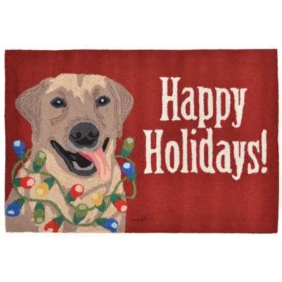 Liora Manne Frontporch Happy Holidays Holiday Hand Tufted Indoor Outdoor Rectangular Accent Rug