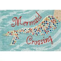 Liora Manne Frontporch Mermaid Crossing Hand Tufted Indoor Outdoor Rectangular Accent Rug