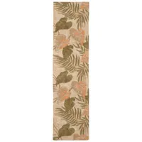 Liora Manne Ravella Tropical Leaf Hand Tufted Indoor Outdoor Rectangular Runner