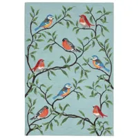 Liora Manne Ravella Birds On Branches Animal Hand Tufted Indoor Outdoor Rectangular Accent Rug