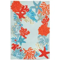 Liora Manne Ravella Ocean Scene Hand Tufted Indoor Outdoor Rectangular Accent Rug