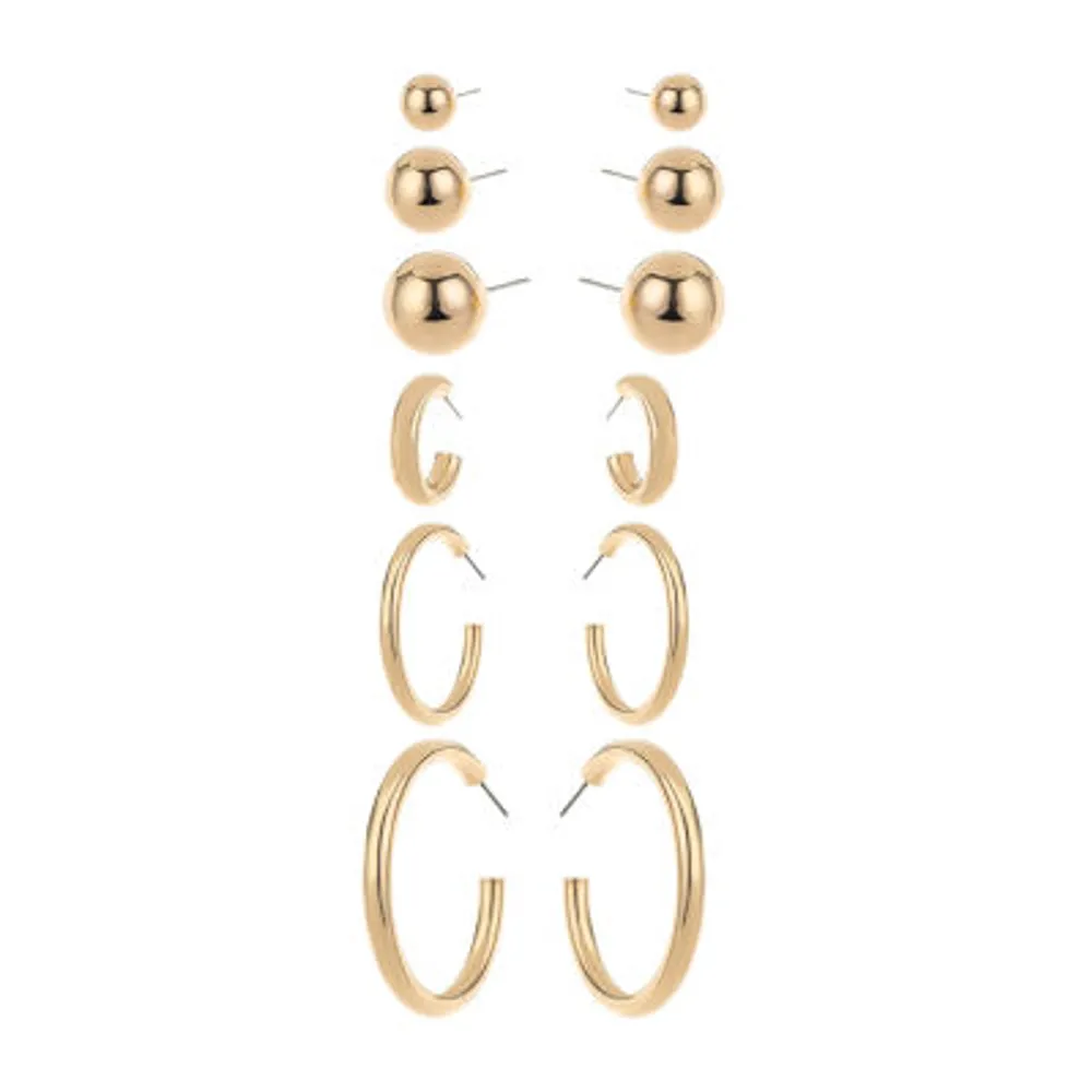 Worthington 6 Pair Earring Set