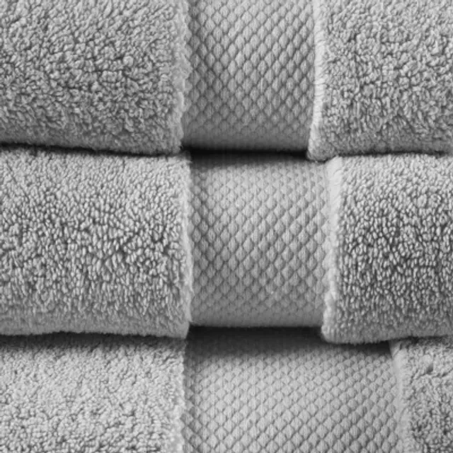 Madison Park Signature Parker Antimicrobial Textured Solid Stripe 600GSM  Cotton Bath Towel 6PC Set - JCPenney