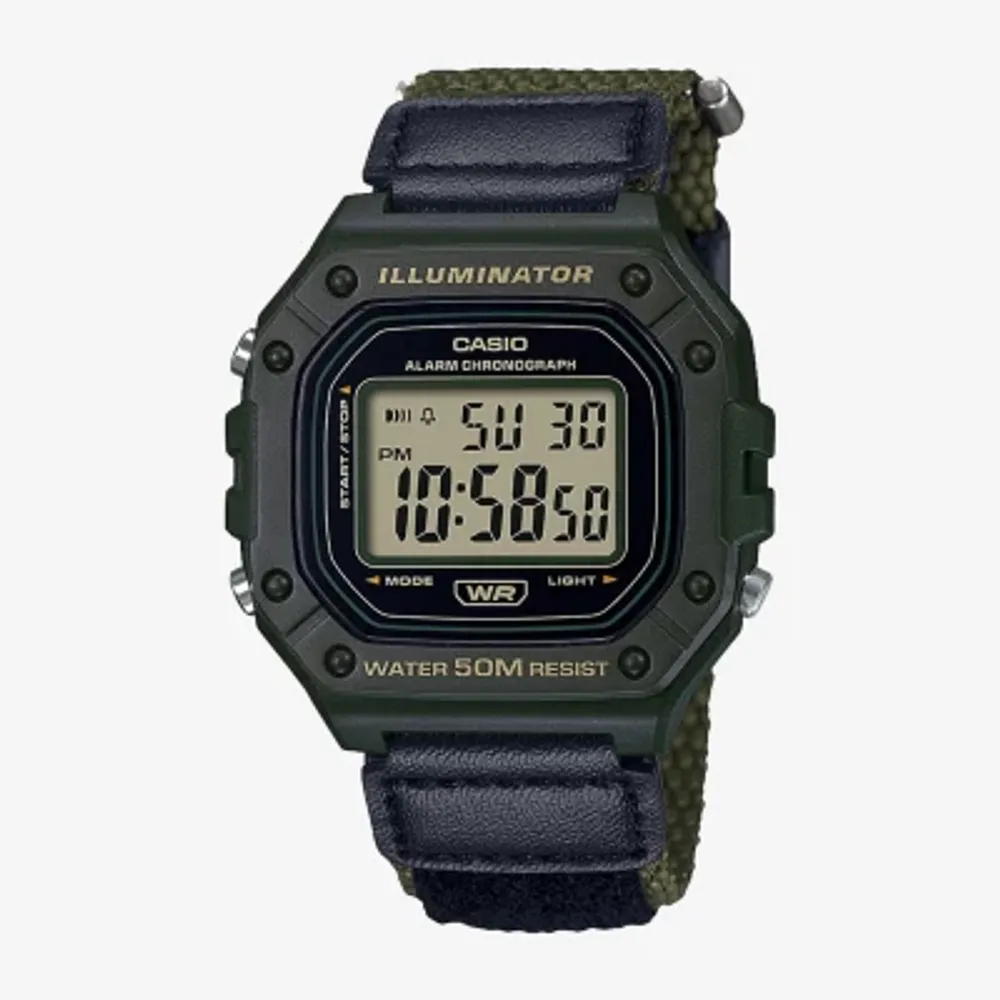 Casio Mens Green Strap Watch W218hb-3av