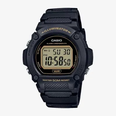 Casio Mens Black Strap Watch W219h-1a2v