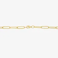 Silver Reflections 24K Gold Over Brass Paperclip Chain Necklace