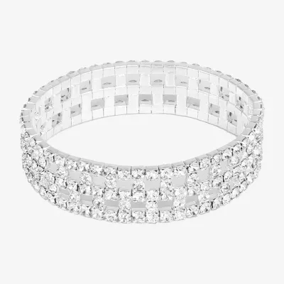 Vieste Rosa Crystal Link Stretch Bracelet