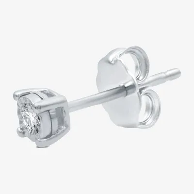 (G-H / I1) Diamond Accent Lab Grown White Diamond Sterling Silver 3.3mm Round Single Earring