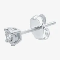 (G-H / I1) Diamond Accent Lab Grown White Diamond Sterling Silver 3.3mm Round Single Earring