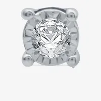 (G-H / I1) Diamond Accent Lab Grown White Diamond Sterling Silver 3.3mm Round Single Earring