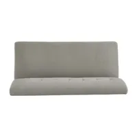 Kingston Mid-Century Modern Armless Loveseat Linen with Legs an Espresso Finish