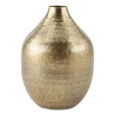 Distant Lands 7" Hammered Brass Vase