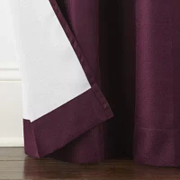 Distant Lands Maura Textured Solid 100% Blackout Grommet Top Single Curtain Panel