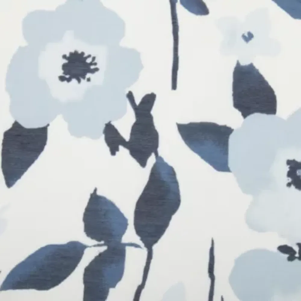 Home Expressions Remy Floral Sheer Rod Pocket Single Curtain Panel
