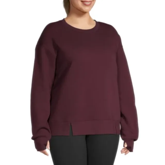 Xersion Classic Fleece Womens Round Neck Long Sleeve Sweatshirt | Green  Tree Mall
