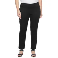 Liz Claiborne Womens Amber Mid Rise Slim Pull-On Pants - Plus